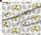 Mid Century Flowers Large Scale Retro Gray Green Atomic Era 1950S 1960S Look Custom Printed Fabric by Spoonflower Various Fabrics by the Yard or Fat Quarter